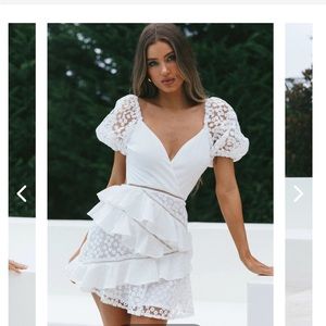 BRIDES! Selfie Leslie floral embroidery dress NWT